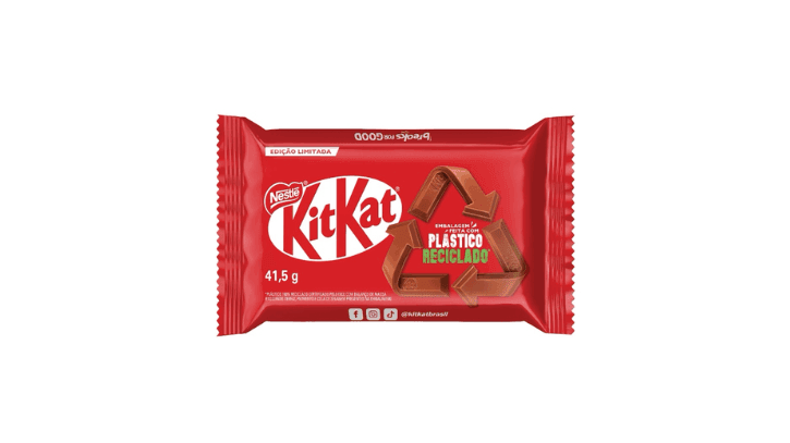 kitkat plastico reciclado