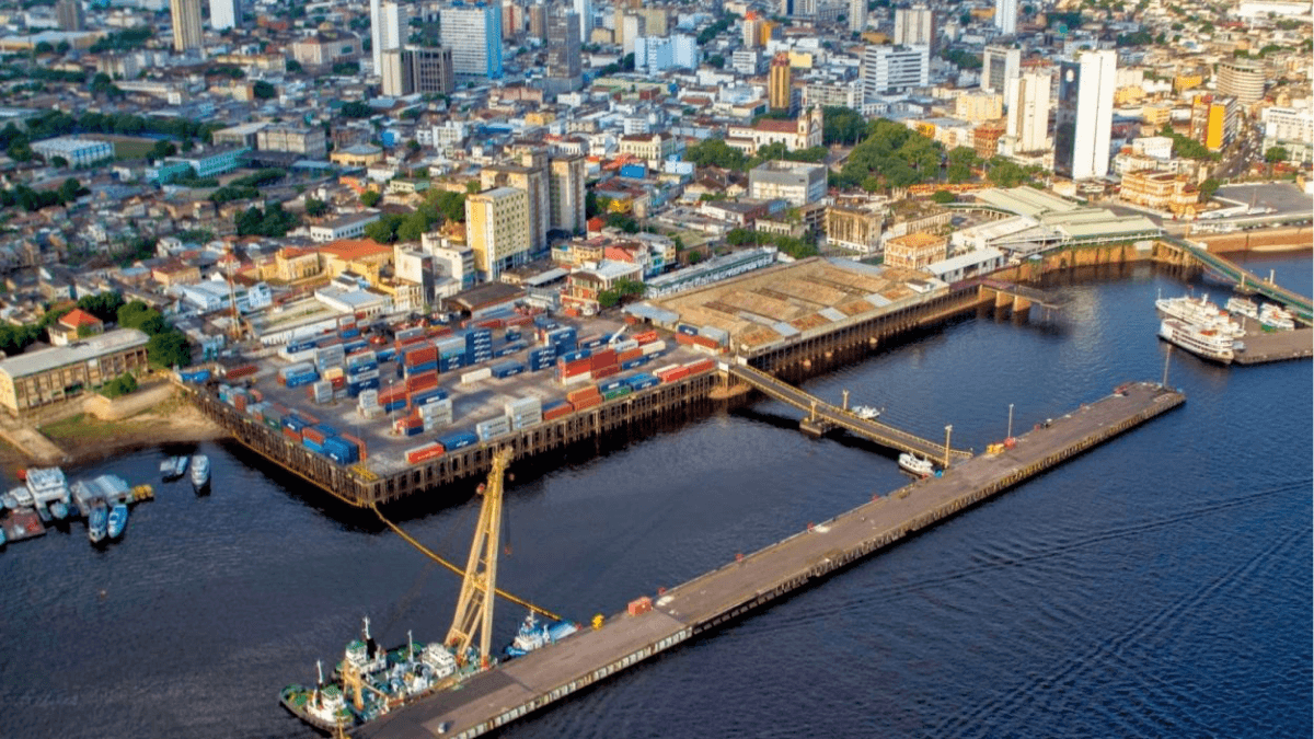Vista aérea da Zona Franca de Manaus